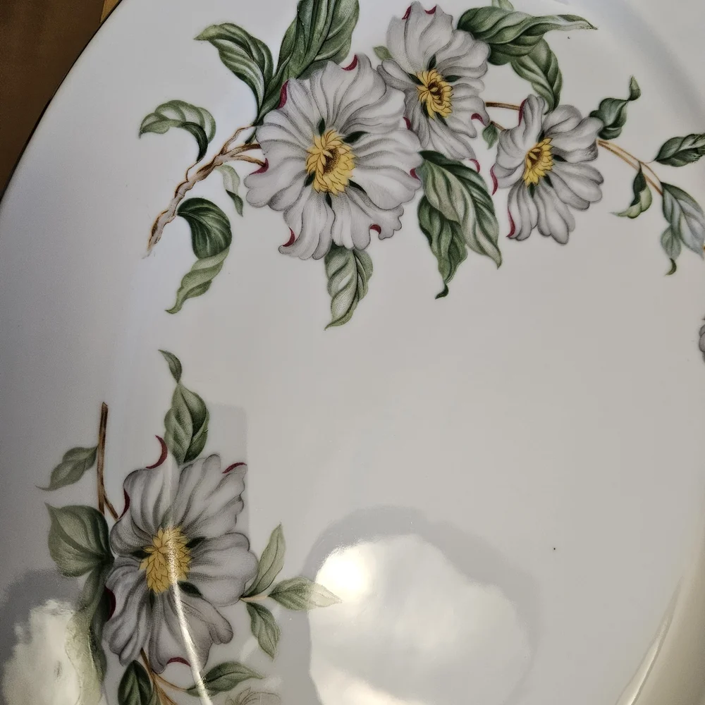 Mikasa Glenda 16 Oval Serving Platter Japan Fine China Floral Gold Trim